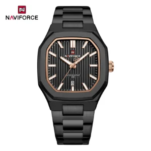 NAVIFORCE 9271 CH Men Watch - Rose Black | Rovelle