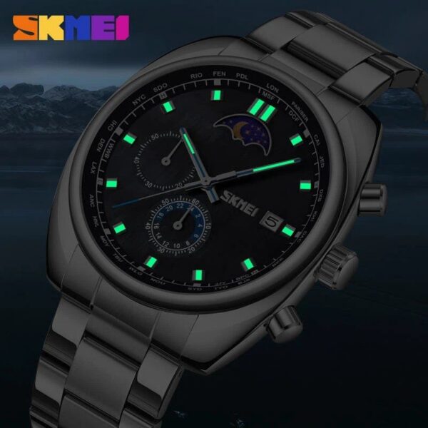 SKMEI 9325 For Men - Silver Black | Rovelle