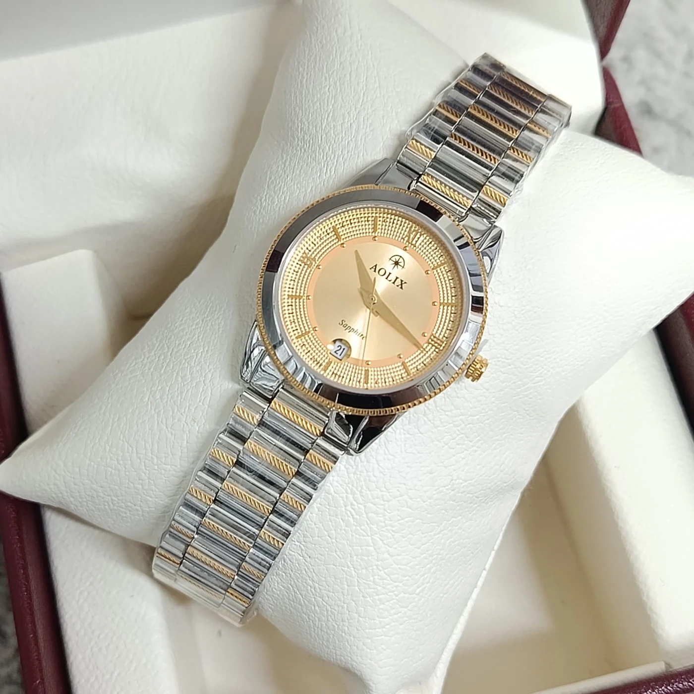 Aolix 9162 CH For Women Watch - Silver Gold