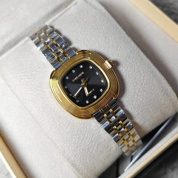 Soloni 1043 For Women - Silver Gold Black With Premium Box | Rovelle