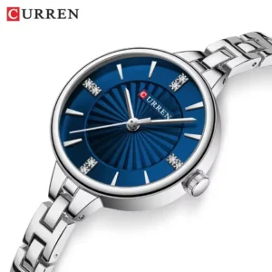 Curren 9097 CH For Women - Silver Blue | Rovelle
