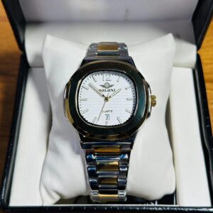 Soloni 1010 For Men - Silver Gold White With Premium Box | Rovelle