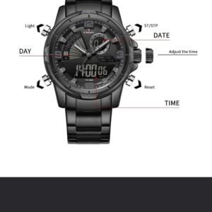 Naviforce 9257 For Men - Black | Rovelle