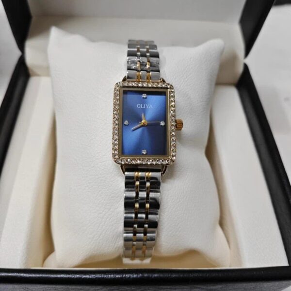 Oliya 6101 Ladies Watch - Silver Gold Blue | Rovelle