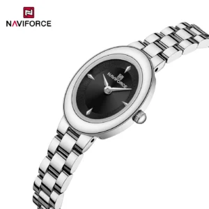 NAVIFORCE 5081 Ch Women Watch - Silver Black | Rovelle