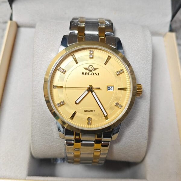 Soloni 1021 M For Men - Silver Gold With Premium Box Soloni 1021 M For Men - Silver Gold With Premium Box | Rovelle