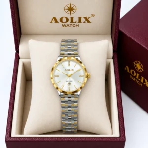 Aolix 9183 CH Women Watch - Silver Gold White | Rovelle