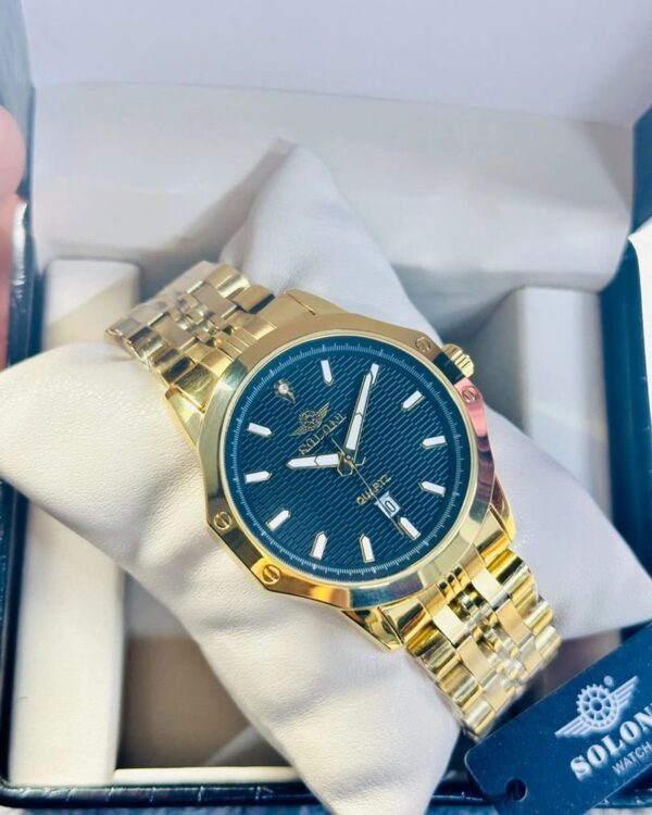 Soloni 1007 For Men - Gold Black With Premium Box | Rovelle