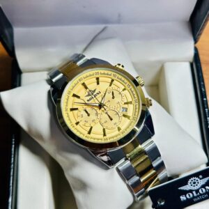 Soloni 3010 For Men - Silver Gold With Premium Box | Rovelle