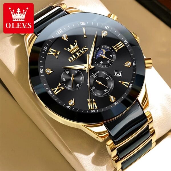 Olevs 7004 CH For Man - Gold Black | Rovelle
