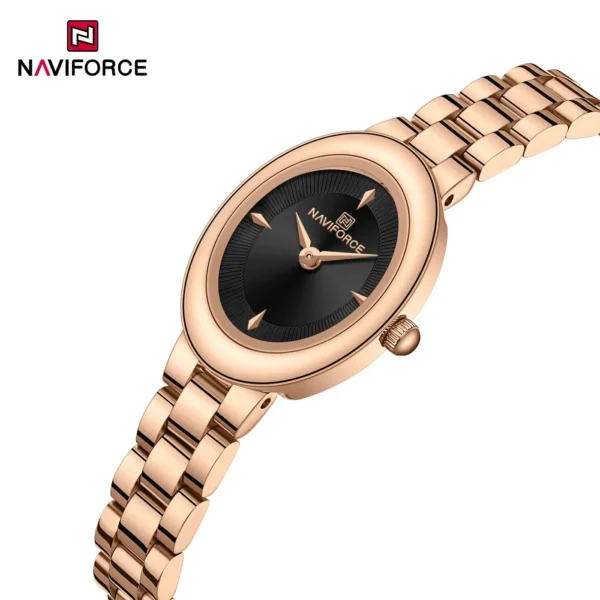 NAVIFORCE 5081 Ch Women Watch - Rose Black | Rovelle