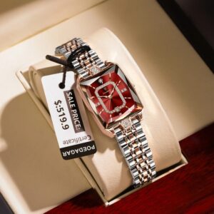 Poedagar 785 Ladies Watch - Silver Rose Red | Rovelle