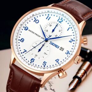 Skmei 9301 L - Brown White Blue | Rovelle