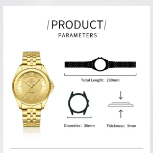 Naviforce 5067 For Women - Gold | Rovelle