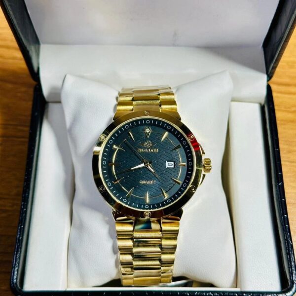 Soloni 1008 For Men - Gold Black With Premium Box | Rovelle