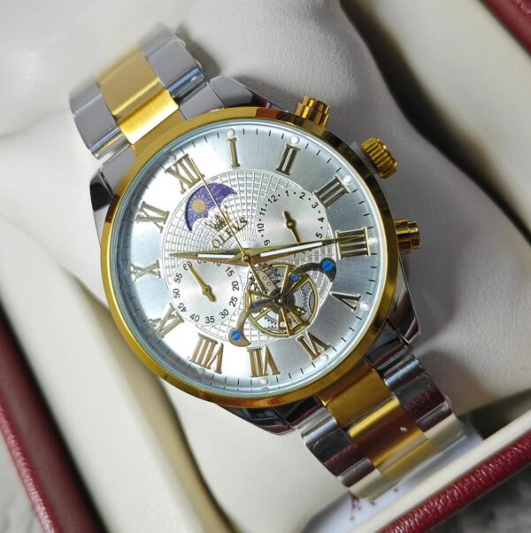 Olevs 3640 CH For Men – Silver Gold | Rovelle