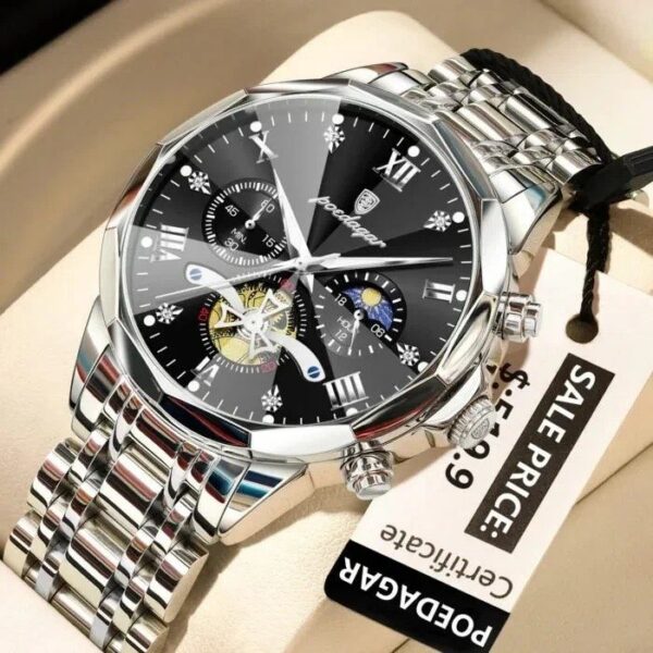 Poedagar 938 For Men - Silver Black Poedagar 938 For Men - Silver Black | Rovelle