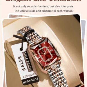Poedagar 785 Ladies Watch - Silver Rose Red | Rovelle
