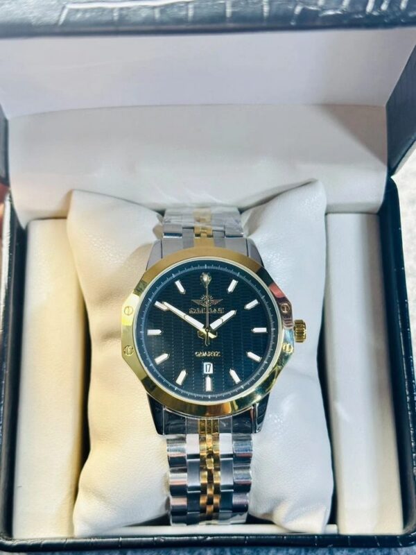 Soloni 1007 For Men - Silver Gold Black With Premium Box | Rovelle