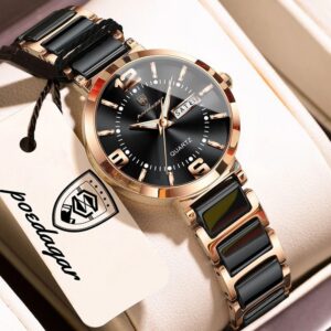 POEDAGAR 507 Women's Watch - Rose Black | Rovelle