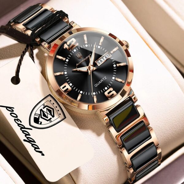POEDAGAR 507 Women's Watch - Rose Black POEDAGAR 507 Women's Watch - Rose Black | Rovelle