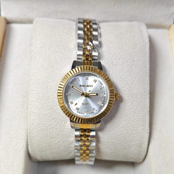 Soloni 1039 For Women - Silver Gold White With Premium Box Soloni 1039 For Women - Silver Gold White With Premium Box | Rovelle
