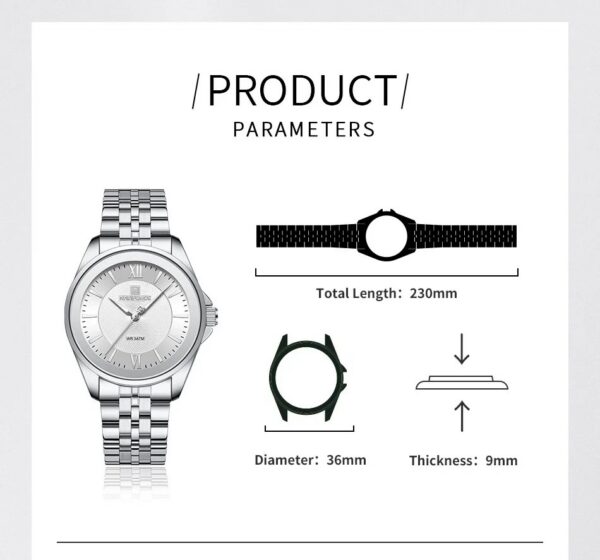 Naviforce 5067 For Women - Silver | Rovelle