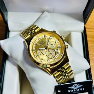 Soloni 3015 For Men - Gold With Premium Box | Rovelle