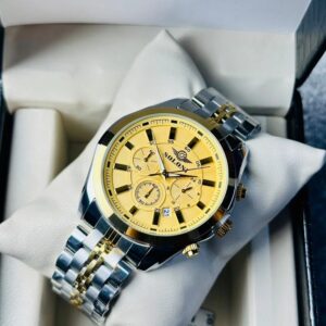 Soloni 3005 For Men - Silver Gold With Premium Box | Rovelle