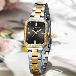 Curren 9102 CH For Women - Silver Gold Black | Rovelle