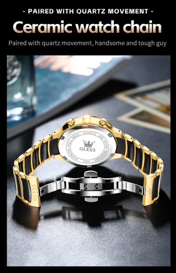 Olevs 7004 CH For Man - Gold Black | Rovelle