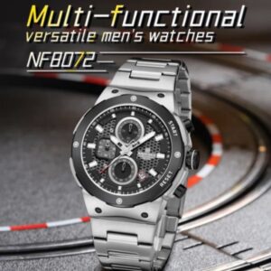 Naviforce 8072 For Men - Silver Black | Rovelle