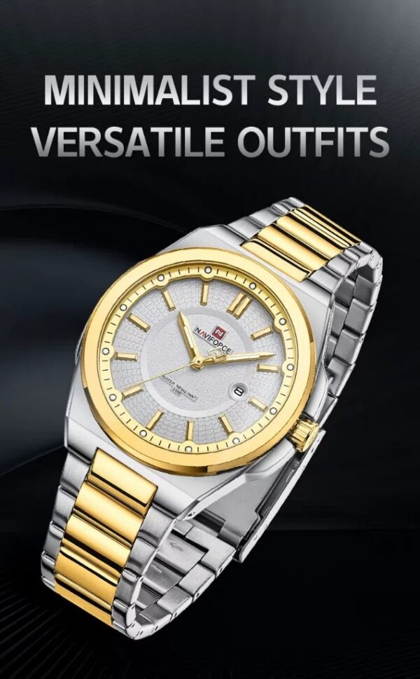 Naviforce 9212 CH - Silver Gold | Rovelle