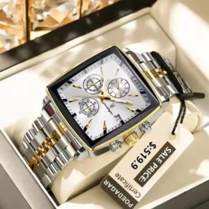 Poedagar 866 Men's Watch - Gold White | Rovelle