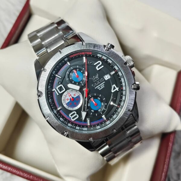 Olevs 3708 CH For Men - Silver Black Blue | Rovelle