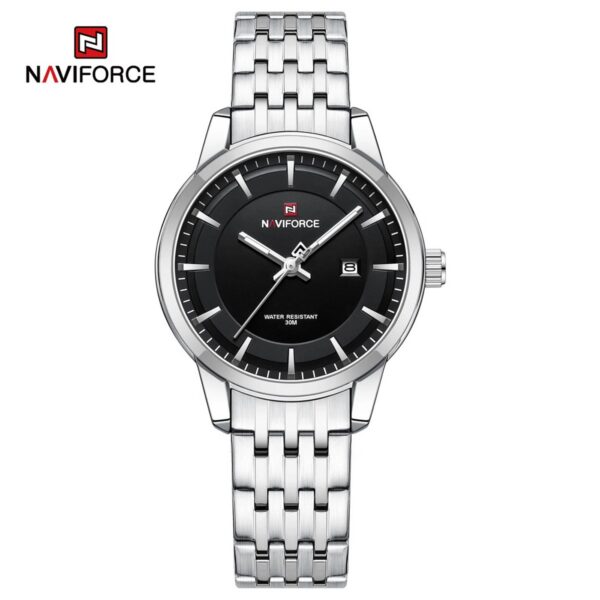 Naviforce 9228 - Silver Black For Woman Naviforce 9228 - Silver Black For Woman | Rovelle