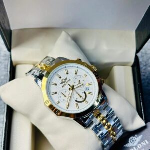 Soloni 3008 For Men - Silver Gold White With Premium Box | Rovelle