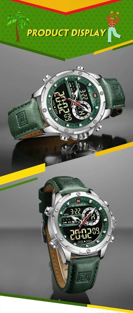 Naviforce 9208 L - Silver Green | Rovelle