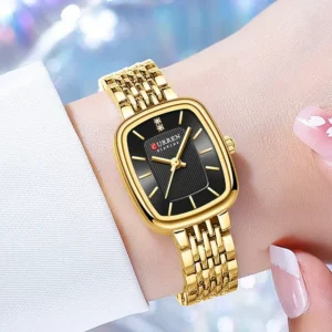 Curren 9093 For Women - Gold Black | Rovelle