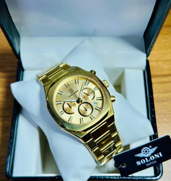 Soloni 3013 For Men - Gold With Premium Box | Rovelle