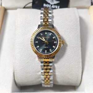 Soloni 1039 For Women - Silver Gold Black With Premium Box | Rovelle