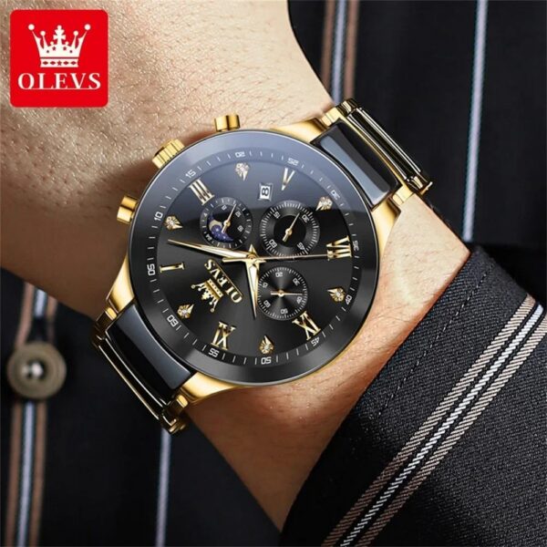 Olevs 7004 CH For Man - Gold Black | Rovelle