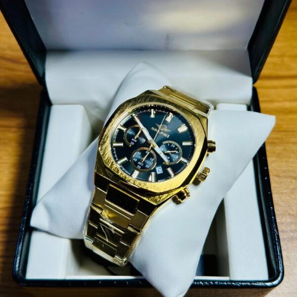 Soloni 3013 For Men - Gold Black With Premium Box | Rovelle