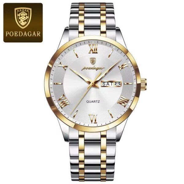 Poedagar 978 CH For Men - Silver Gold | Rovelle
