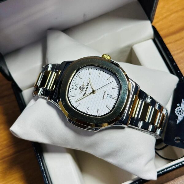 Soloni 1010 For Men - Silver Gold White With Premium Box | Rovelle