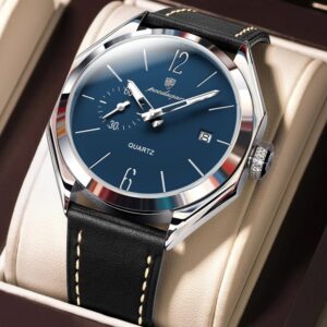 Poedagar 689L For Men - Silver Black Blue | Rovelle