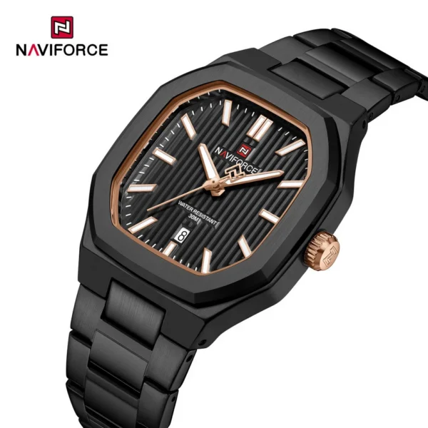 NAVIFORCE 9271 CH Men Watch - Rose Black | Rovelle