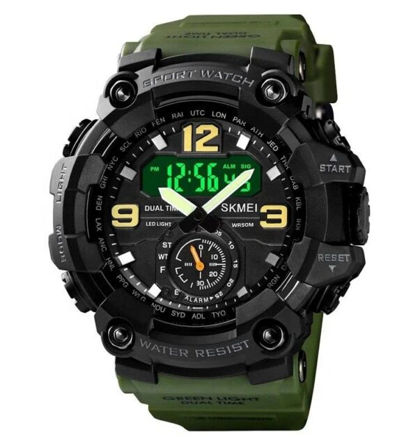 Skmei 1637 Men's Sport Watch- Black Green | Rovelle
