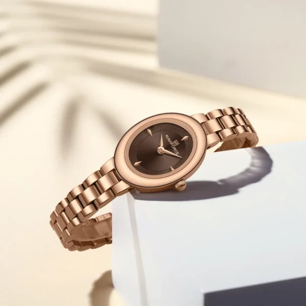 NAVIFORCE 5081 Ch Women Watch - Rose Brown | Rovelle
