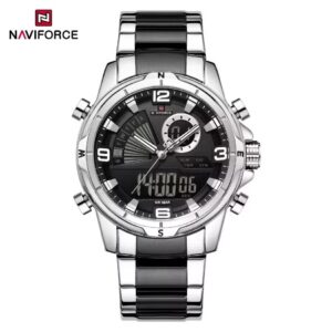Naviforce 9257 For Men - Silver Black | Rovelle